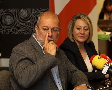 Francisco Igea, junto con la coordinadora de Cs en Soria, Belén Redondo, en una imagen de archivo.