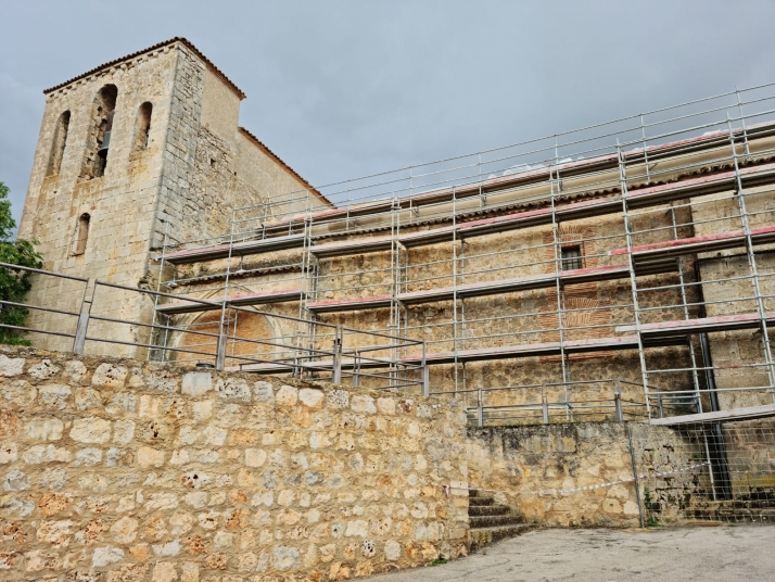 Avanza la restauración de la iglesia de Campanario, en Almazán