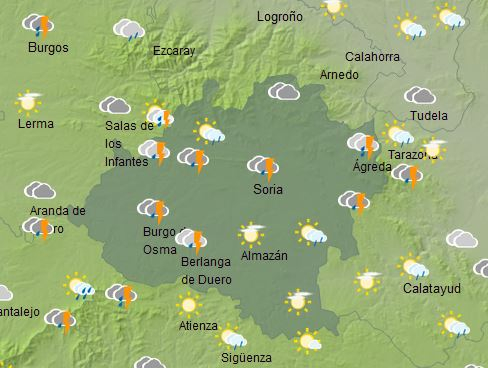 El tiempo en Soria: Semana de altas temperaturas, lluvias y tormentas