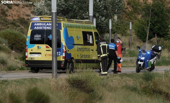 Nuevo suceso en la capital: Los bomberos rescatan a un ciclista accidentado en el Cerro de los Moros