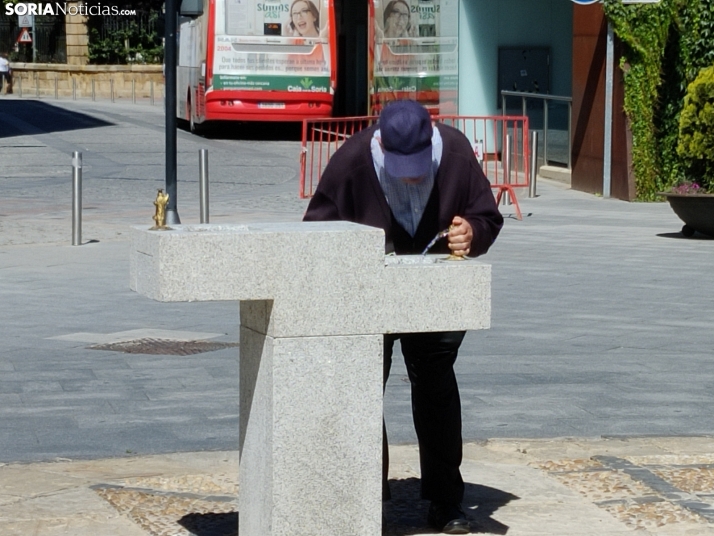 Soria estrena fuente y está en pleno centro