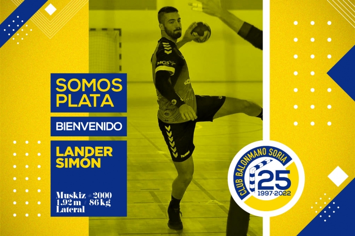 El BM Soria incorpora a Lander Simón, un lateral de Primera