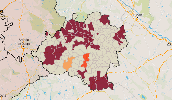 Coronavirus en Soria: de 1 municipio en riesgo Muy Alto a 27, en apenas dos semanas