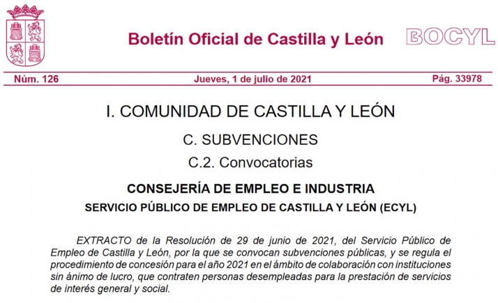 Salen las ayudas regionales para la contratación de desempleados en las entidades sin ánimo de lucro