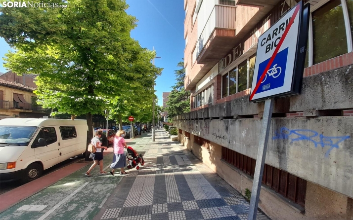 Vandalismo en el carril bici