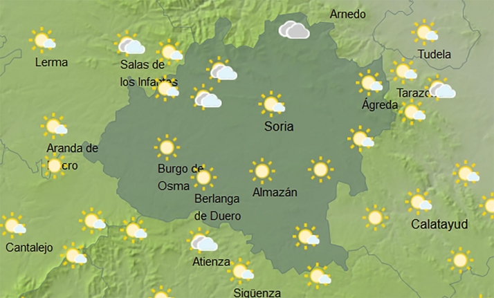 El tiempo en Soria: Nuboso y bajan las mínimas