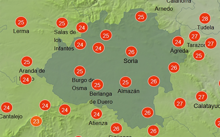 El tiempo en Soria: Calor para comenzar la semana