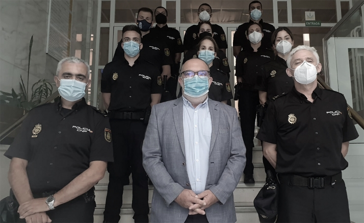 La Comisaría del CNP recibe a nueve agentes que realizarán en Soria sus prácticas