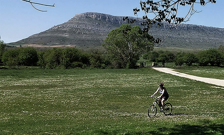 Una imagen de Valonsadero, con el Pico Frentes al fondo. 