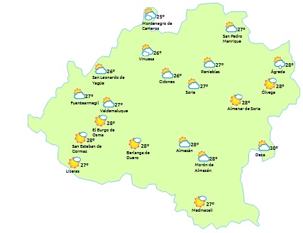 Tiempo de Soria a las 15:00 horas/eltiempo.es