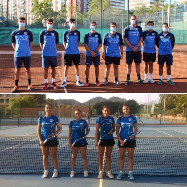 Equipos masculino y femenino del Club Tenis Alba