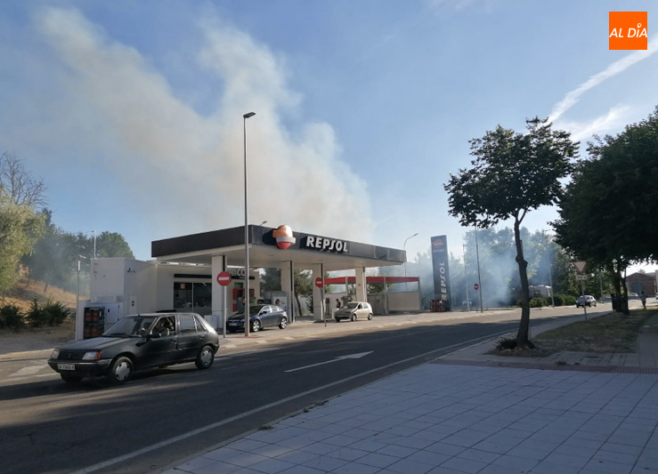 Foto 4 - Los bomberos sofocan un alarmante incendio junto a una gasolinera en la carretera de la Fregeneda