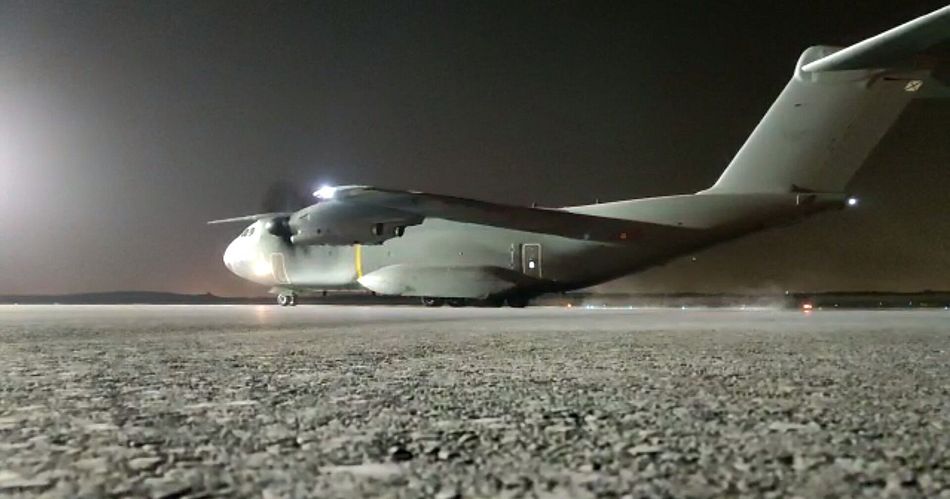 Imagen del A400M español partiendo de Dubái - Ministerio de Defensa