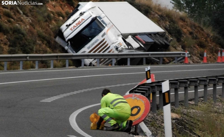 Salida de vía en la variante