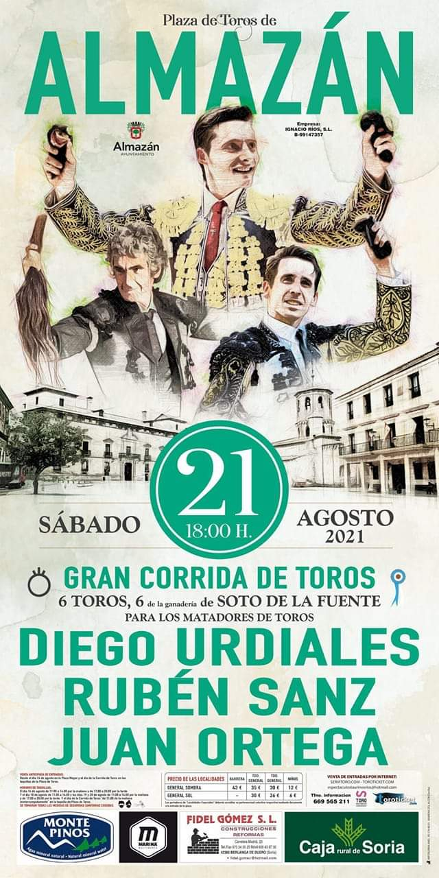 El matador de toros Rubén Sanz visitará Almazán el próximo 21 de agosto