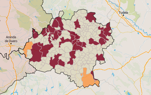 Coronavirus en Soria: incidencia superior a 1.000 casos en dos municipios sorianos