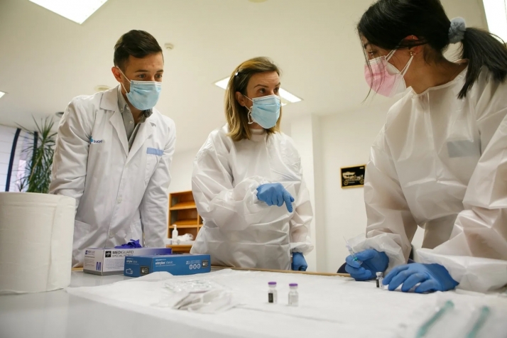 Un Equipo Covid de vacunación en Soria.