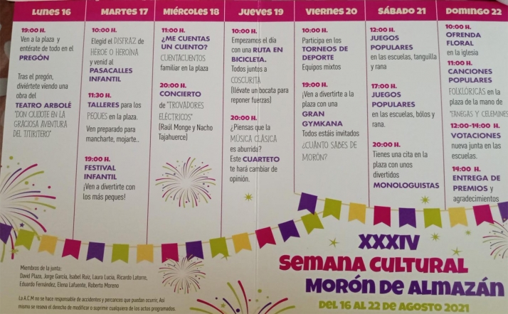Morón celebra hasta el viernes su semana cultural