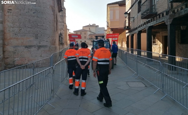 Voluntarios de Protección Civil de Berlanga y Golmayo colaboran en la Vuelta