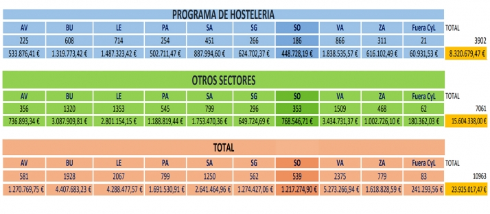 Las pymes sorianas reciben más de 1,2 M€ de ayudas covid por parte de la Consejería de Empleo e Industria