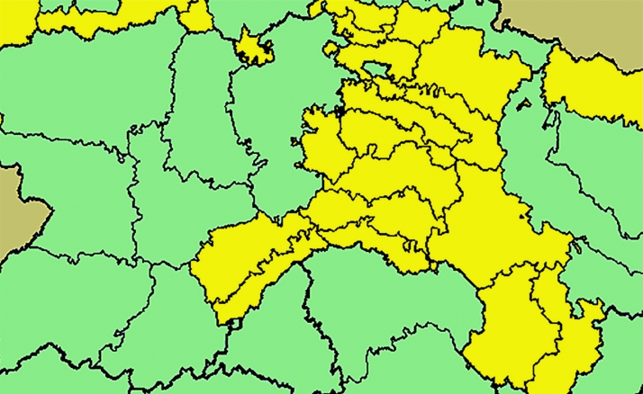 Nivel amarillo por lluvias y tormentas también mañana en toda la provincia