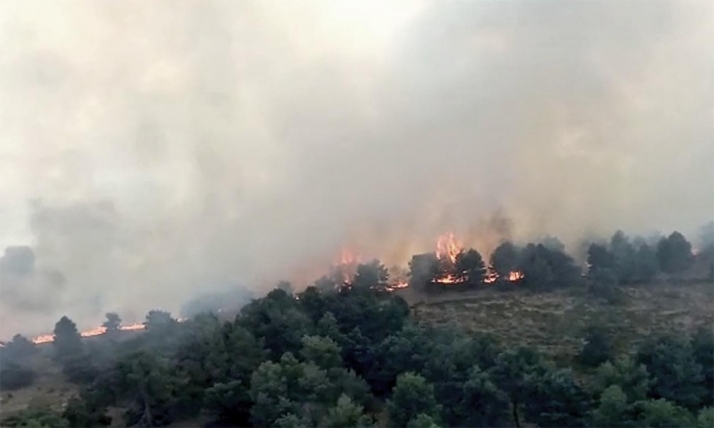 Nivel 2 para un incendio forestal en la localidad burgalesa de Masa