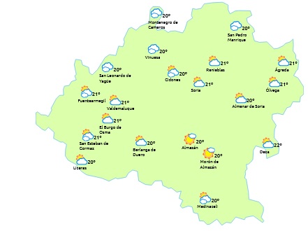 Tiempo de Soria a las 15:00 horas/eltiempo.es