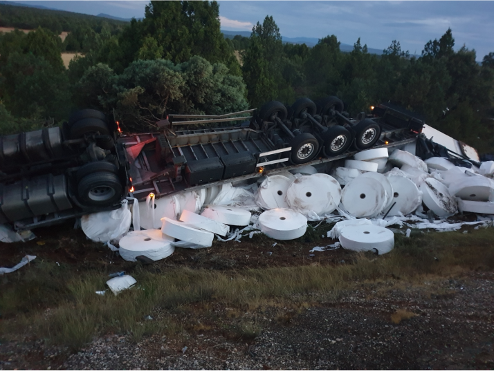 Herido un camionero en un nuevo accidente en el Temeroso