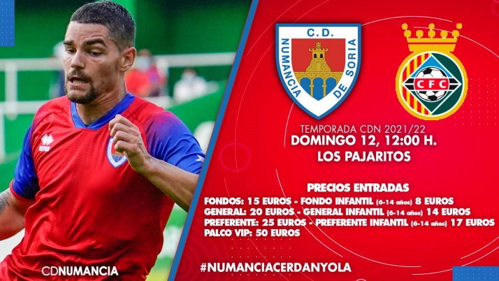 Horario y dónde ver al Numancia el próximo domingo