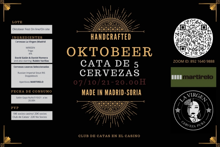 La Ocktobeer- cata de cervezas llega este octubre al casino de Soria