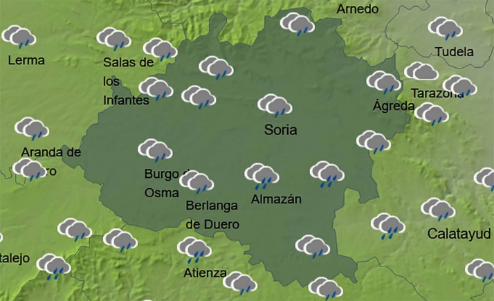 El tiempo en Soria: Más lluvias y bajan las máximas