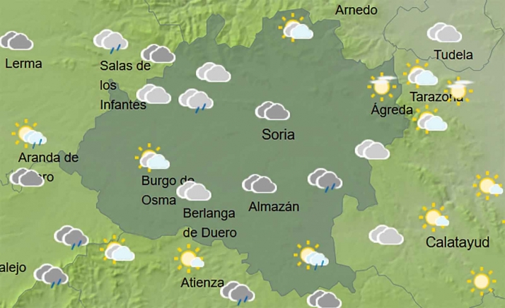 El tiempo en Soria: Nubosidad que remite por la tarde