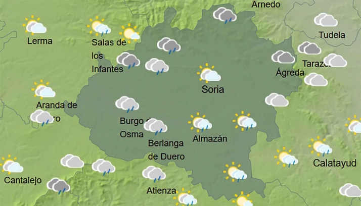 El tiempo en Soria: Bajan las mínimas