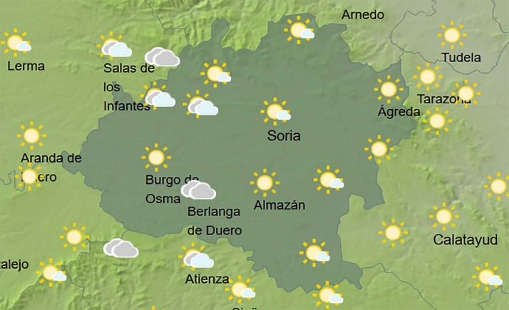 El tiempo en Soria: Mejoran las máximas