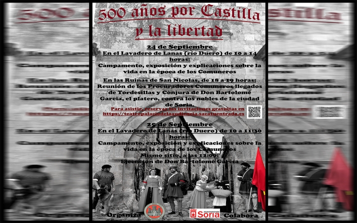 La representación ‘500 años por Castilla y la libertad’ este fin de semana en las ruinas de San Nicolás