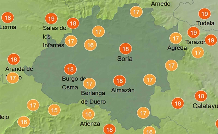 El tiempo en Soria: Mejoría en las máximas
