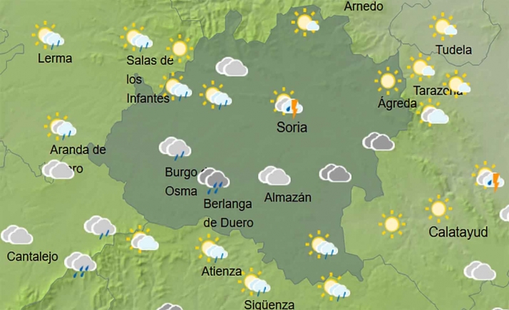 El tiempo en Soria: Siguen las lluvias y las tormentas