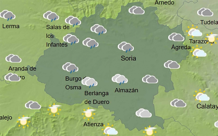 El tiempo en Soria: Lluvia para comenzar la semana