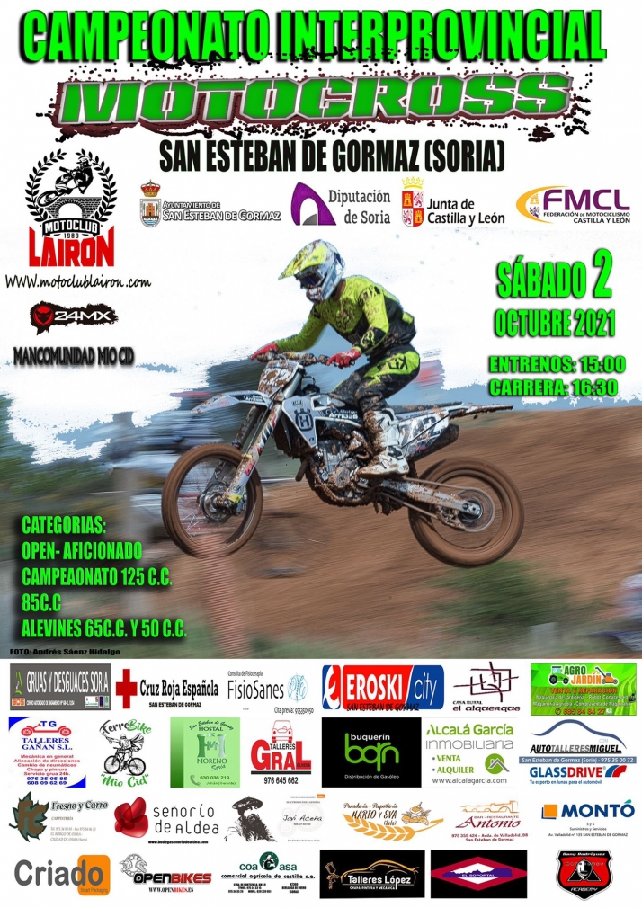 El Campeonato autonómico de Motocross tendrá parada en San Esteban de Gormaz