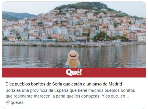 El surrealista artículo sobre los pueblos más bonitos de Soria… que no da ni una