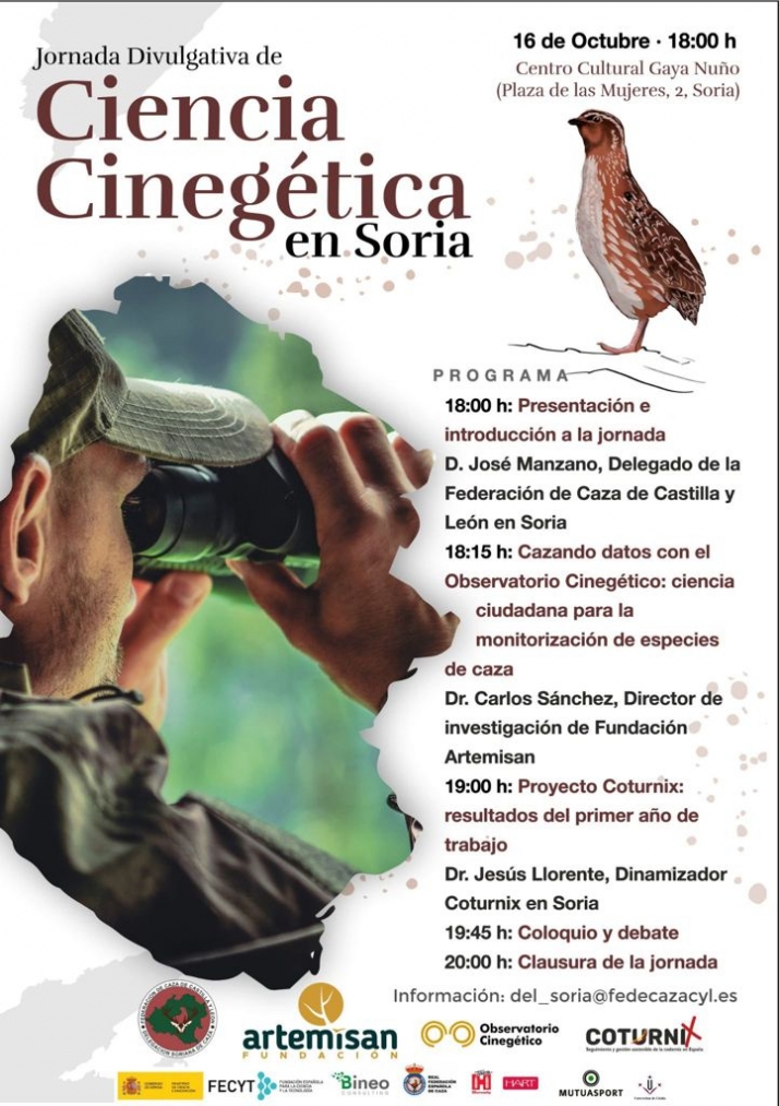 Soria acogerá este sábado una jornada de divulgación de Ciencia Cinegética