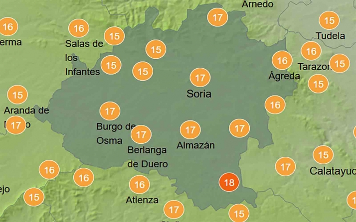 El tiempo en Soria: Mejoría en las mínimas