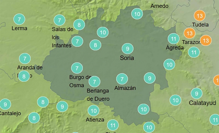 El tiempo en Soria: Mínimas bajo cero para este sábado