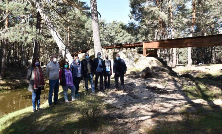 Una imagen de la visita oficial hoy. /Jta.