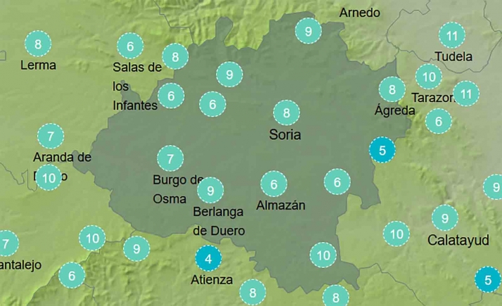 El tiempo en Soria: Más nuboso con bajada de termómetros
