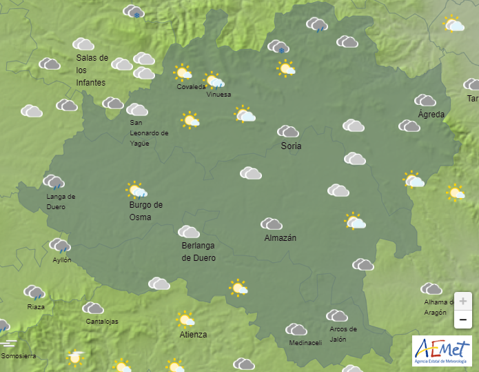 El tiempo en Soria: viernes de tregua antes de un fin de semana blanco