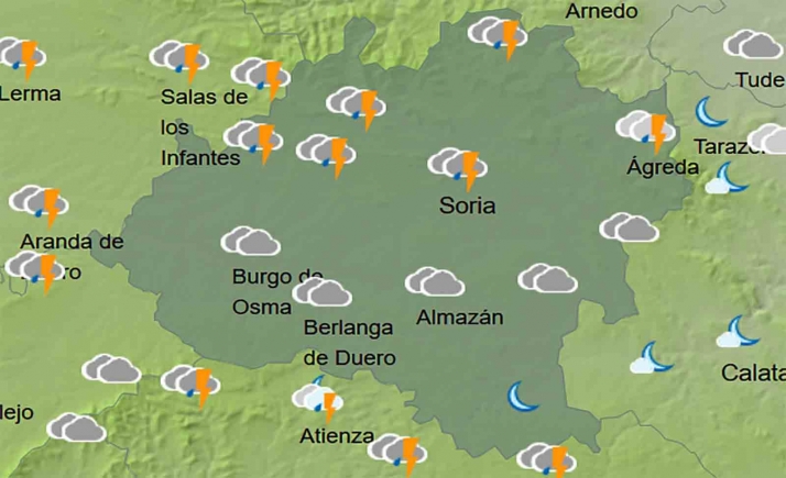 El tiempo en Soria: Bajan los termómetros y lluvias por la tarde