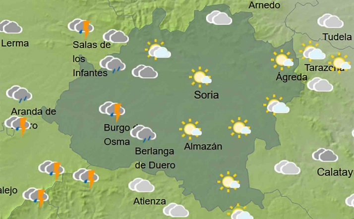 El tiempo en Soria: Bajan las temperaturas y nieve por encima de los 1.200 metros