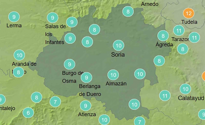 El tiempo en Soria: Bajan las mínimas