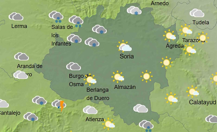 El tiempo en Soria: Más nieve, sobre todo al norte